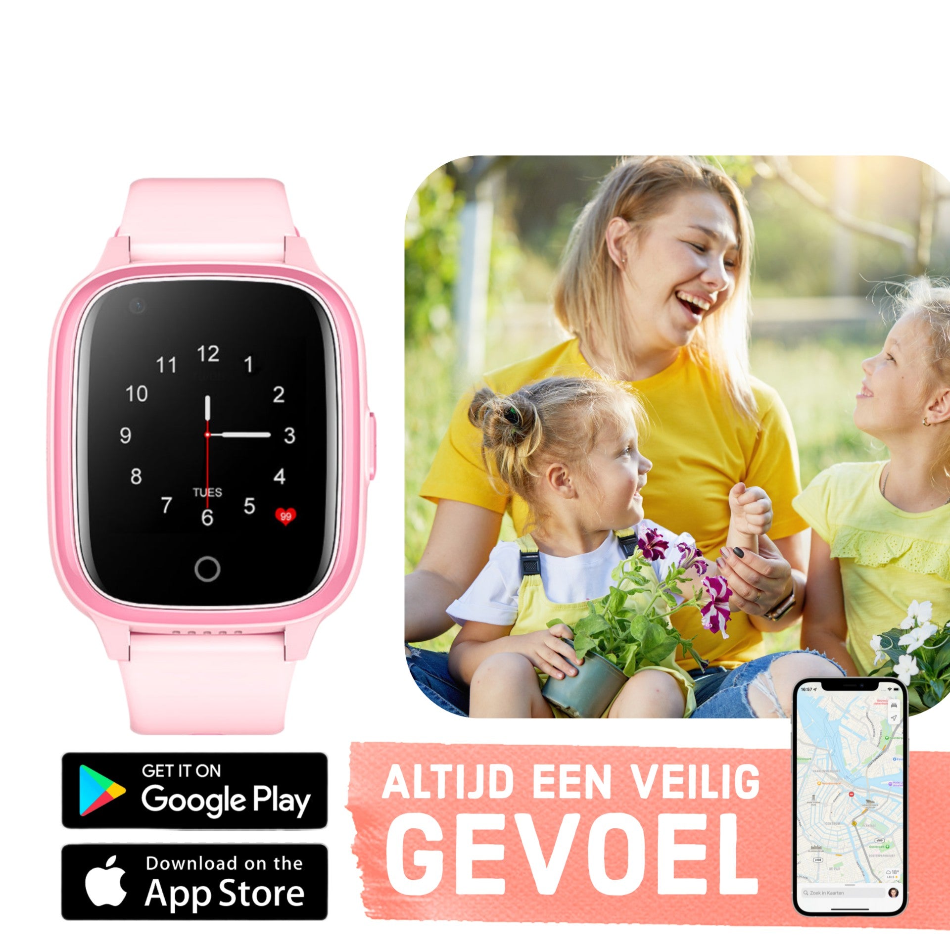 GPS Kindersmartwatch WB32 - gps horloge kind - kinderhorloge bellen - gps  tracker kinderhorloge - kinderhorloge met gps - kinderhorloge